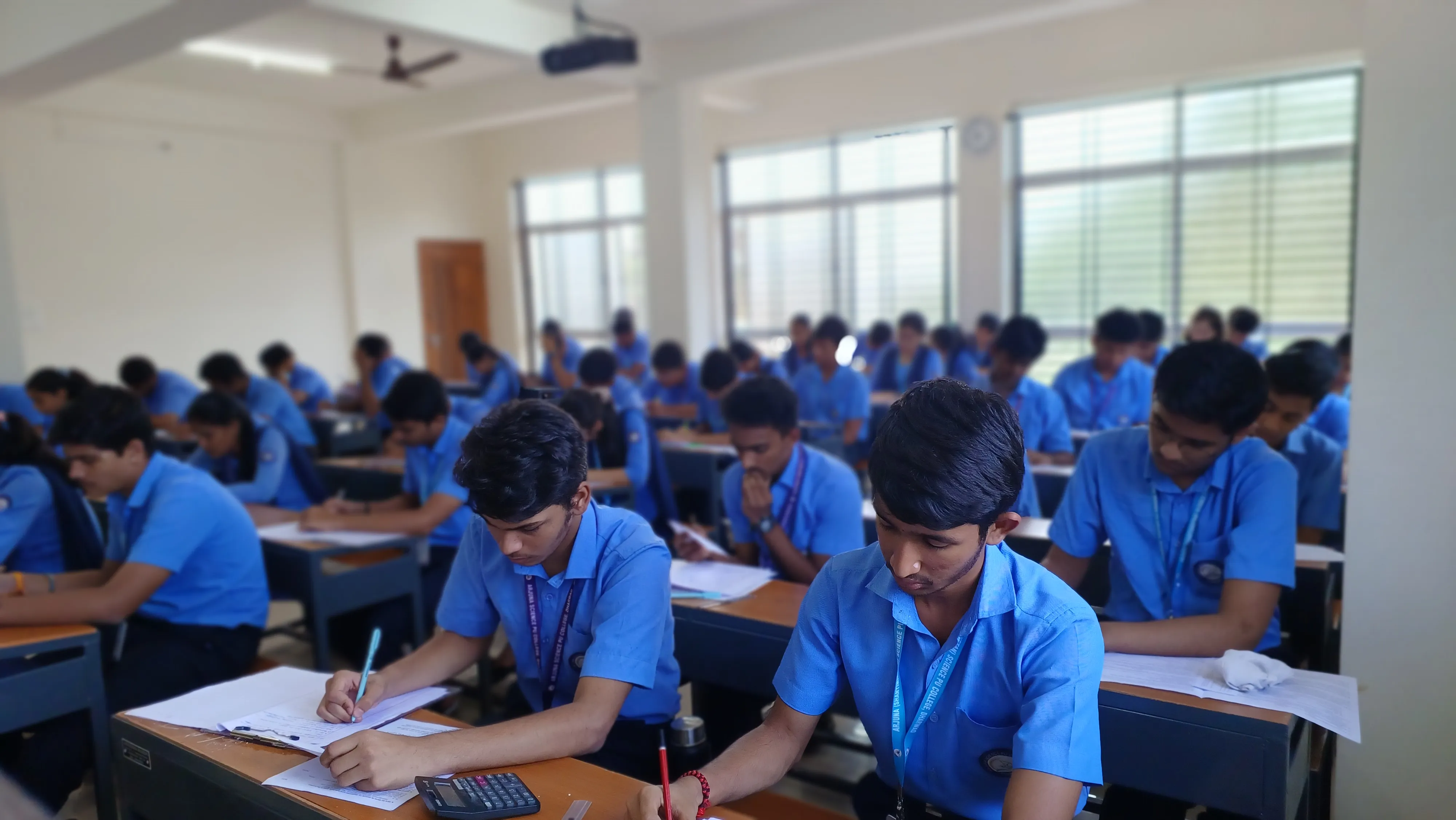 Supervised Competitive Examination Hall at Arjuna PU College